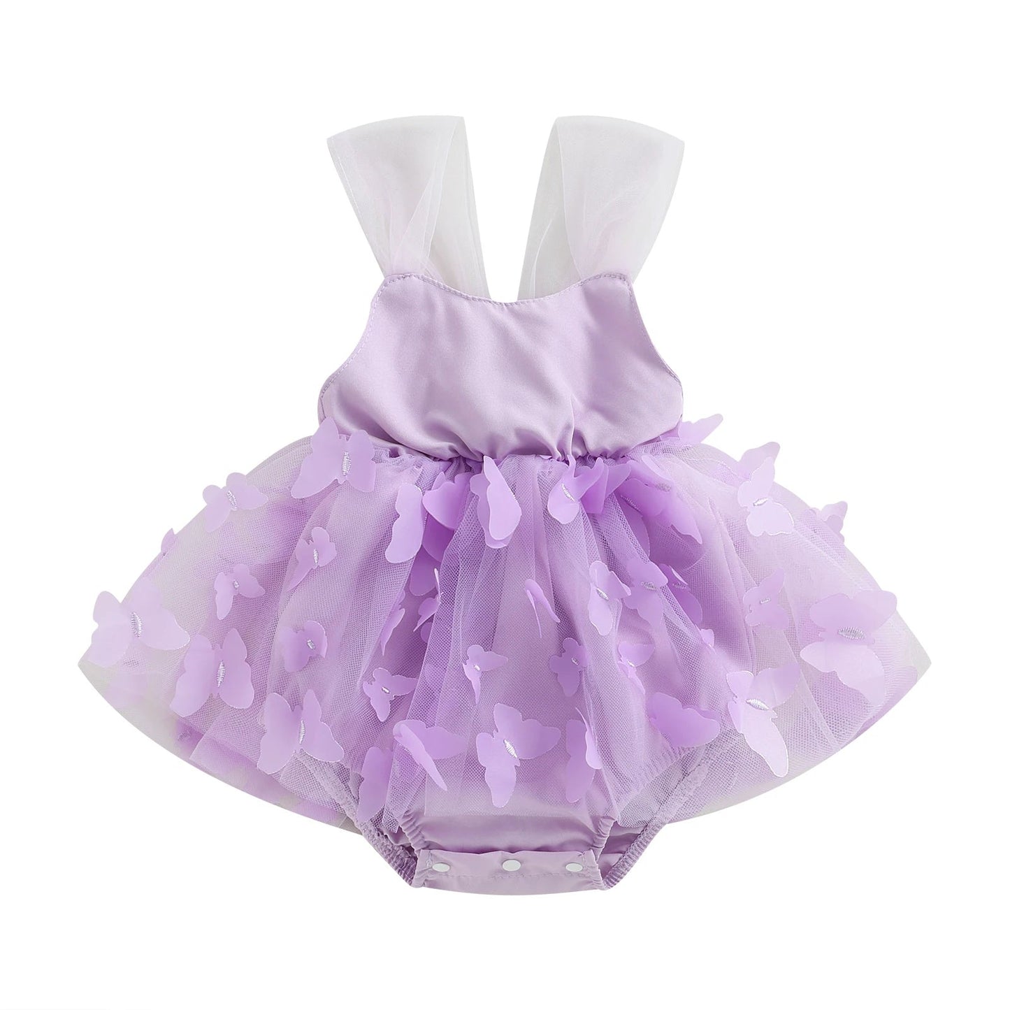 KMK - Sleeveless Butterfly Tulle Romper