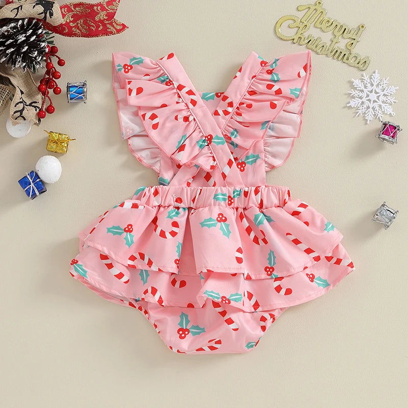 KMK - Sleeveless Candy Cane Romper