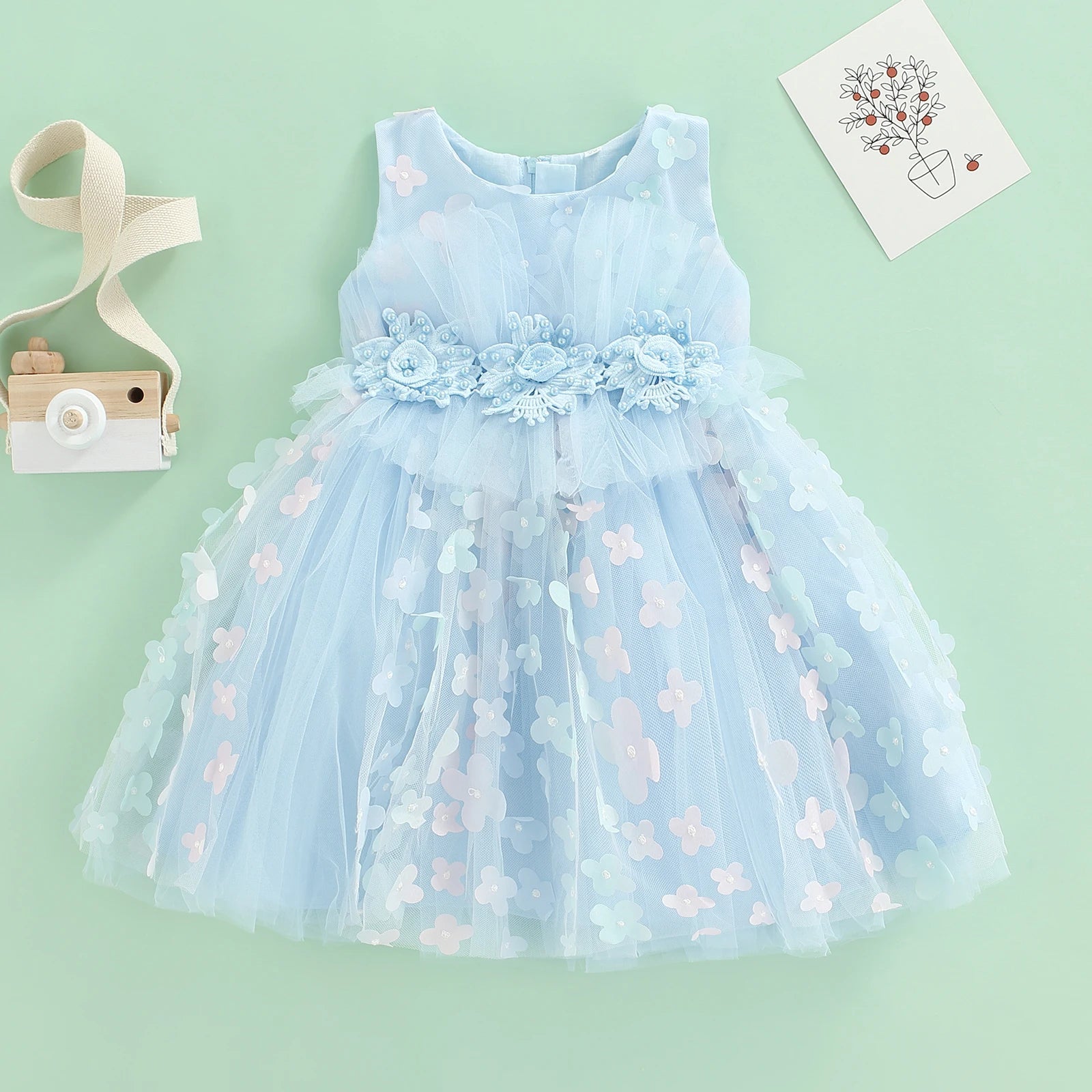 KMK - Sleeveless Flower Lace Tutu Dress