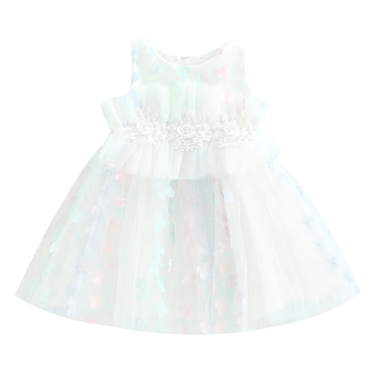 KMK - Sleeveless Flower Lace Tutu Dress