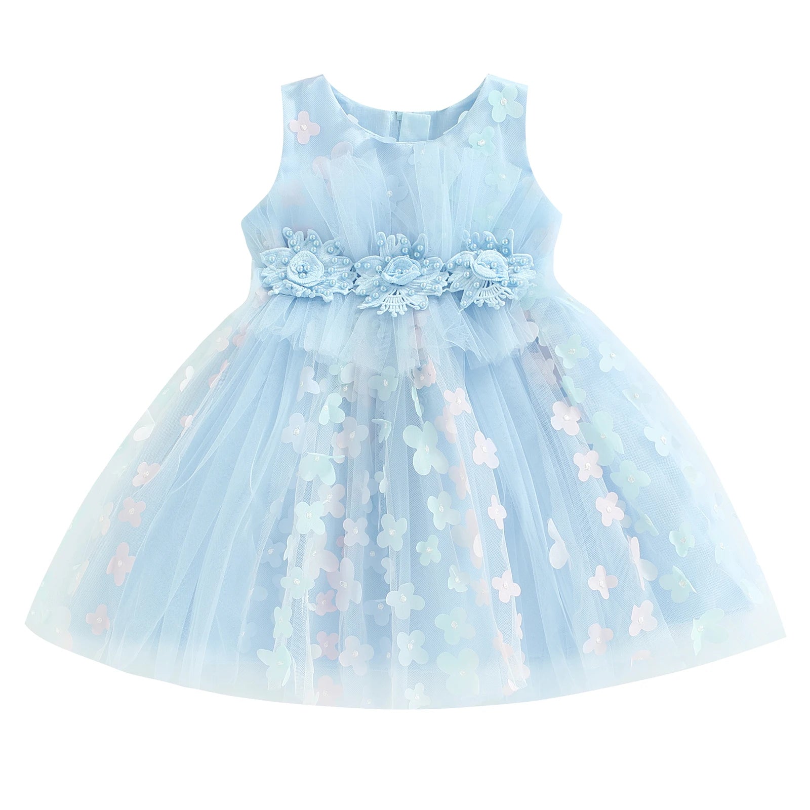 KMK - Sleeveless Flower Lace Tutu Dress