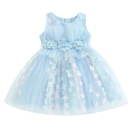 KMK - Sleeveless Flower Lace Tutu Dress