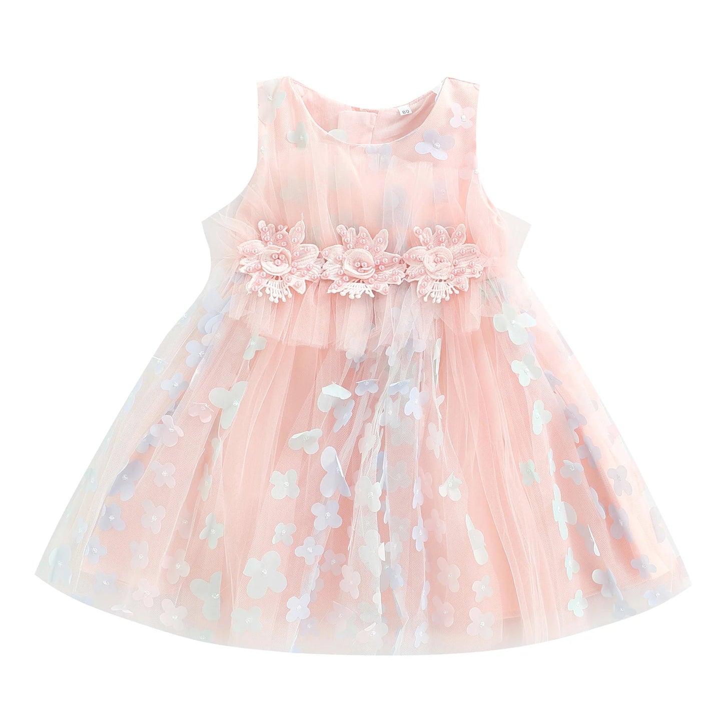 KMK - Sleeveless Flower Lace Tutu Dress