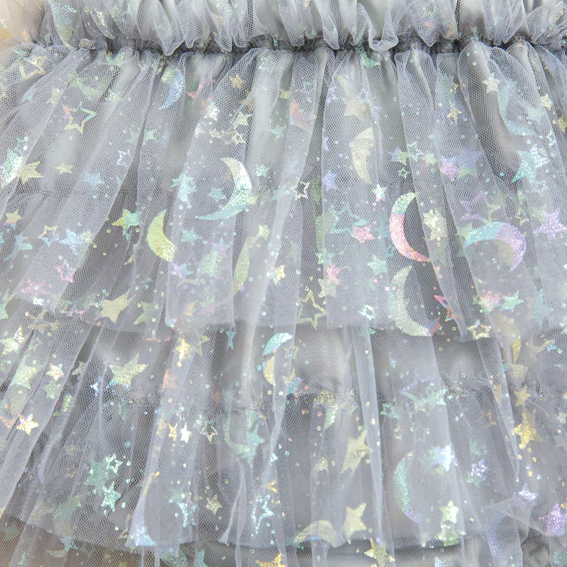 KMK - Sleeveless Star Tulle Romper Dress