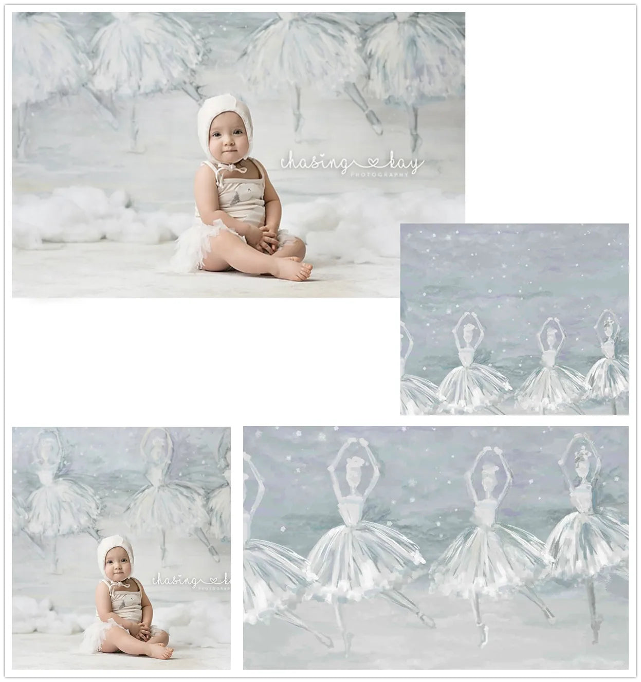 KMK - Snow Ballerina watercolour backdrop