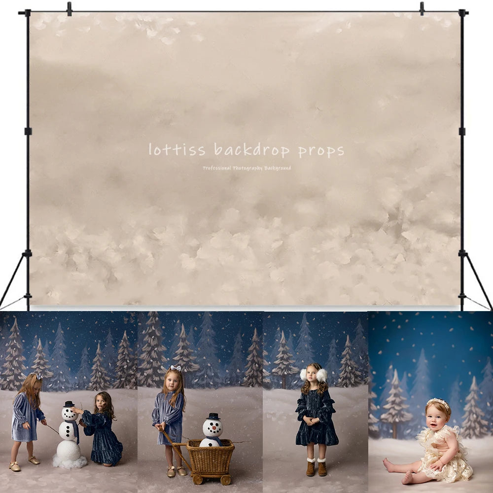 KMK - Snowy Forest Christmas Backdrop