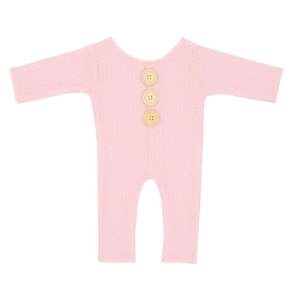 KMK - Soft Button Long Sleeve Rompers