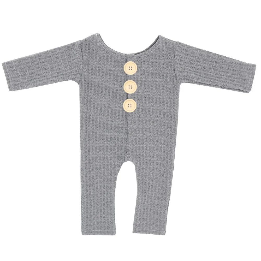 KMK - Soft Button Long Sleeve Rompers