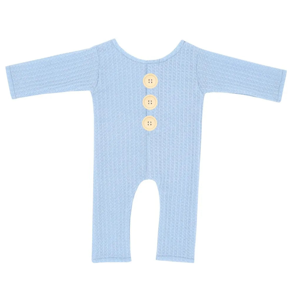 KMK - Soft Button Long Sleeve Rompers