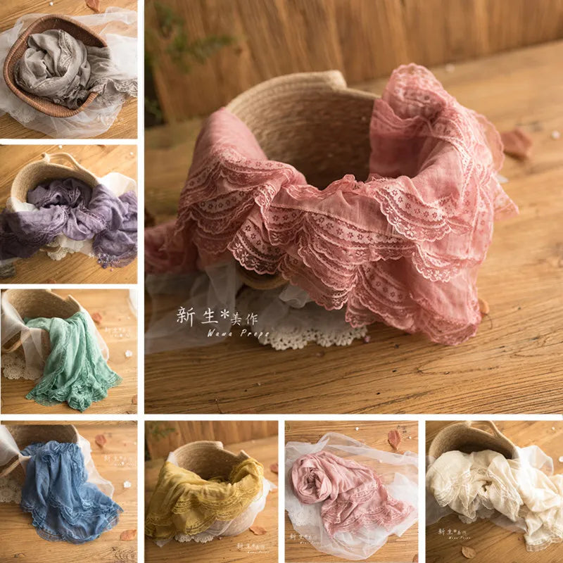 KMK - Soft Lace Cotton wrap - assorted colours