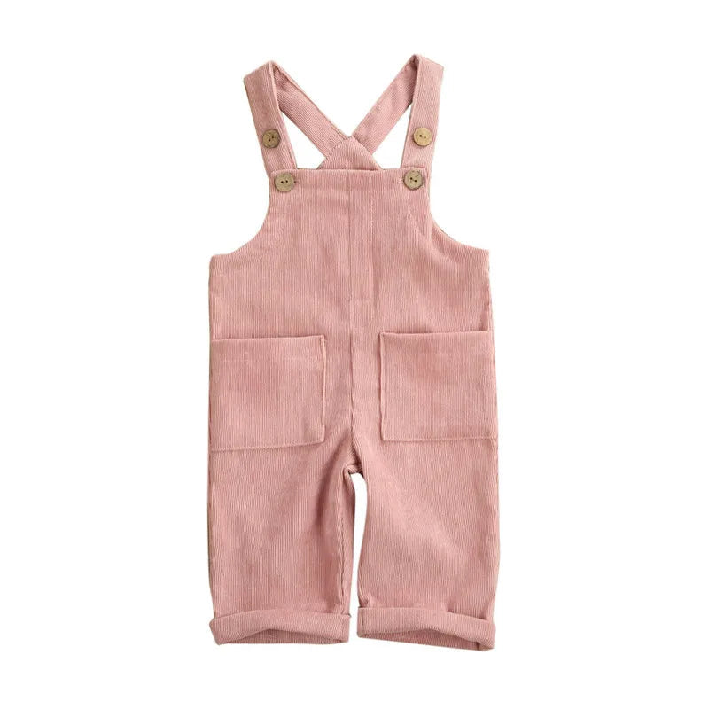 KMK - Soft Plain Coloured Corduroy Overalls