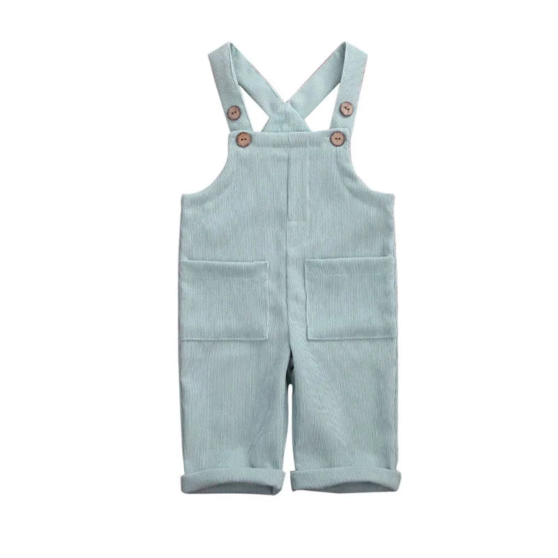 KMK - Soft Plain Coloured Corduroy Overalls