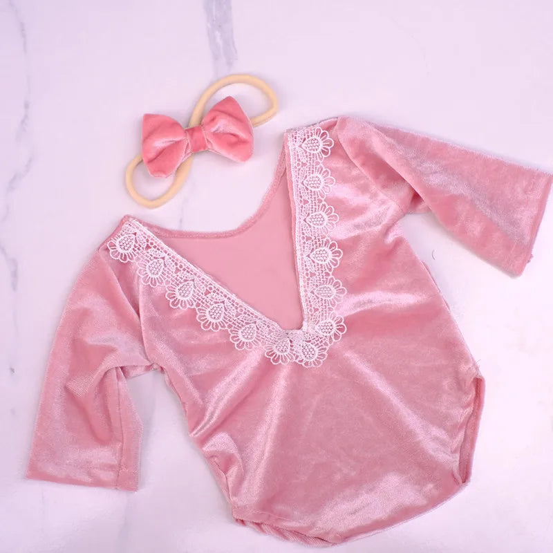 KMK - Soft Romper+Headband 2Pcs/set