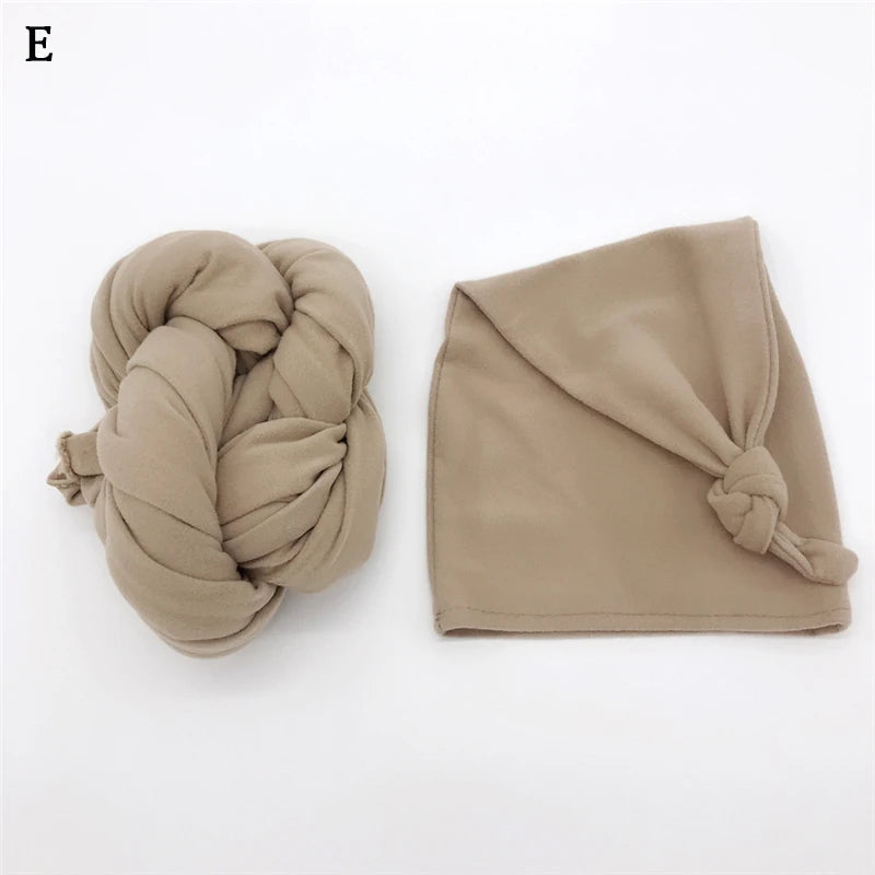 KMK - Soft Stretch Elastic Swaddle With Hat