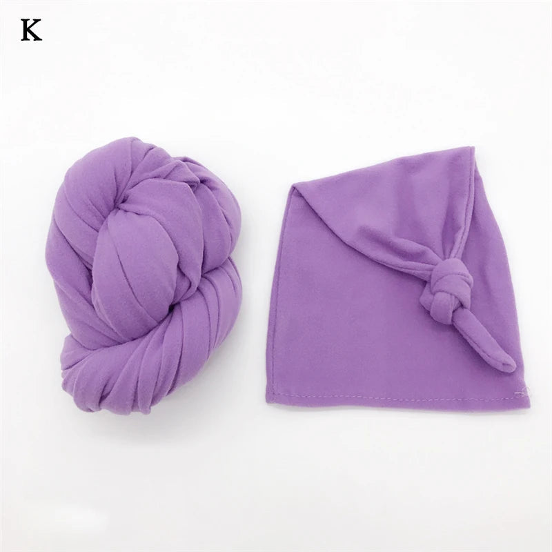 KMK - Soft Stretch Elastic Swaddle With Hat