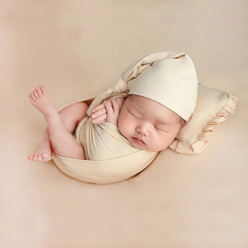 KMK - Soft Stretch Elastic Swaddle With Hat