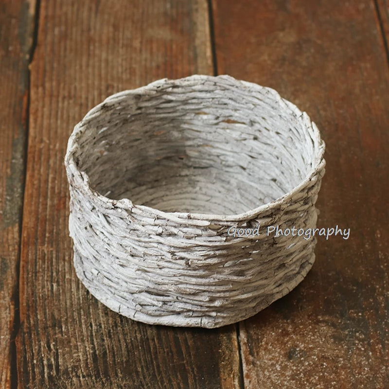 KMK - Solid wood natural rattan basket