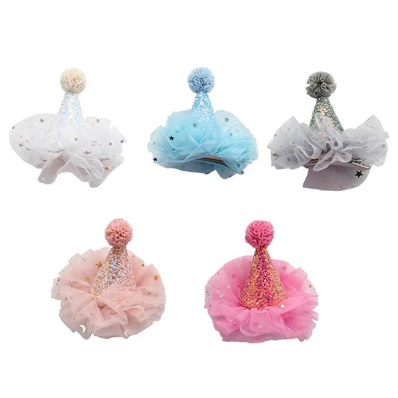 KMK - Sparkly Glitter Crown Hairpin & Headband Variety - Assorted Colours