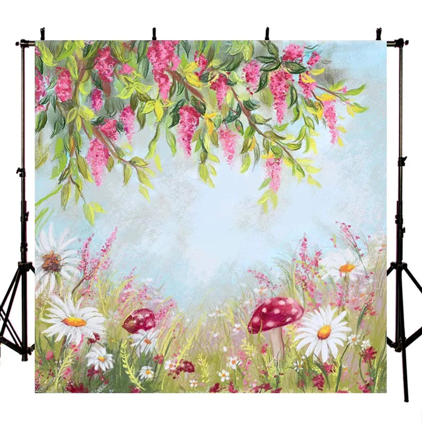 KMK - Spring Blossoms Painted Backdrop