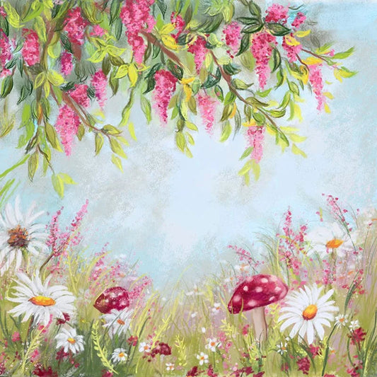 KMK - Spring Blossoms Painted Backdrop