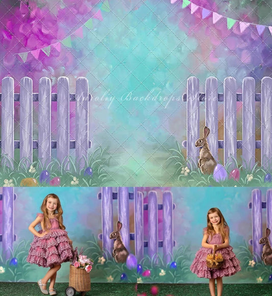 KMK - Spring Bunny Garden Entrance Backdrop