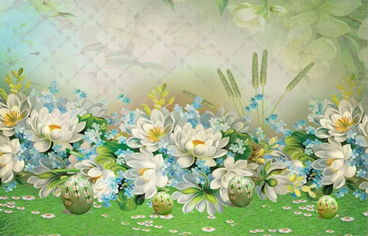 KMK - Spring Easter Rabbit Garden Backdrop