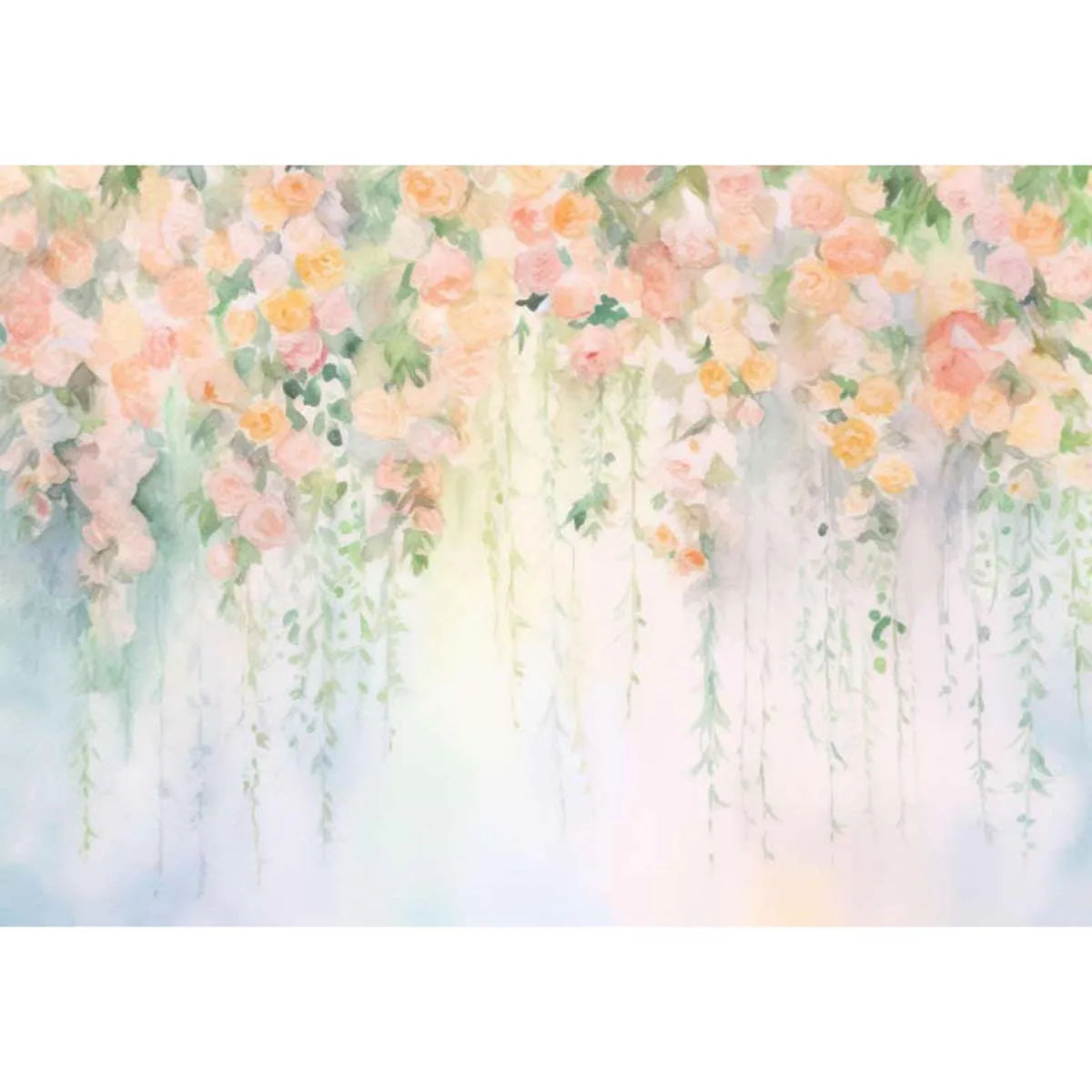 KMK - Spring Flower Painting Poly Photography Backdrop