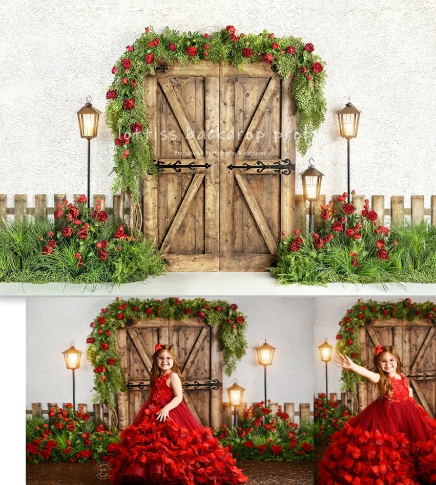 KMK - Spring Roses Door Backdrop