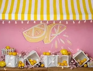 KMK - Squeezy Lemon watercolour backdrop