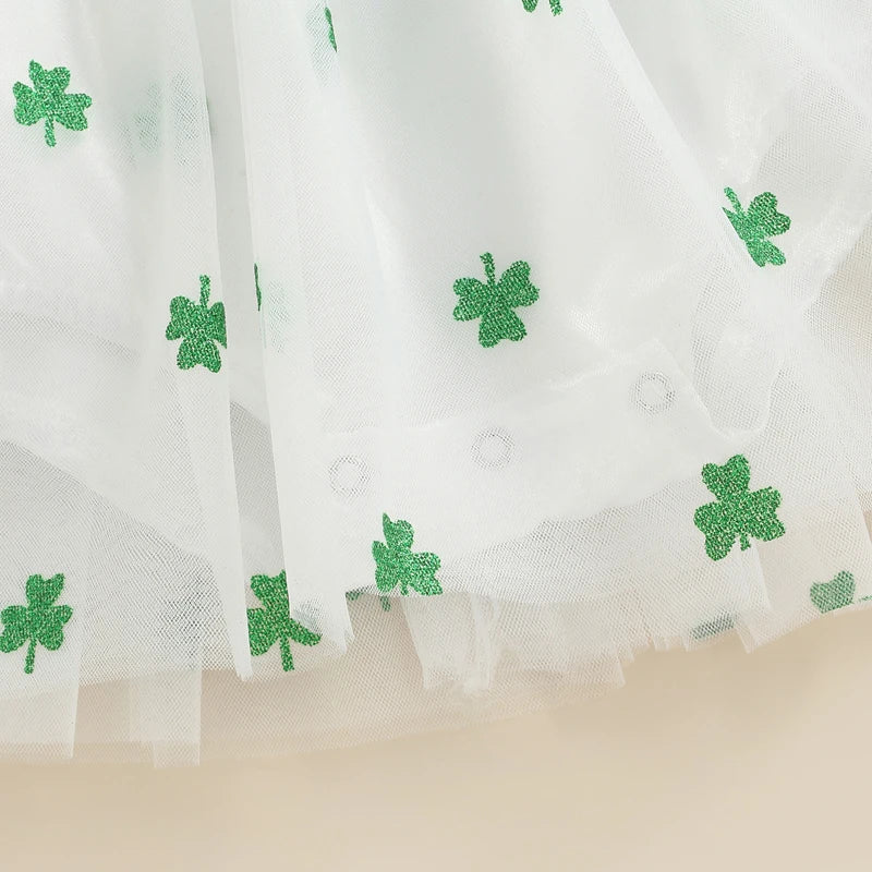 KMK - St. Patrick's Sequin Clover Tutu Romper