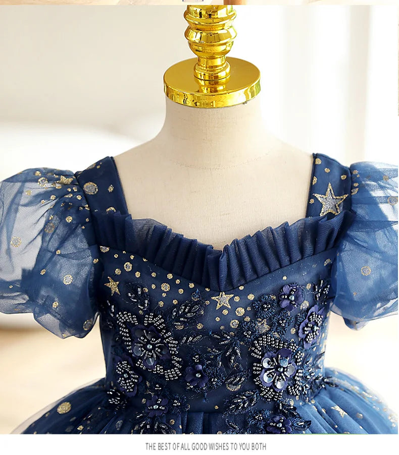 KMK - Star Sequins Blue Dress