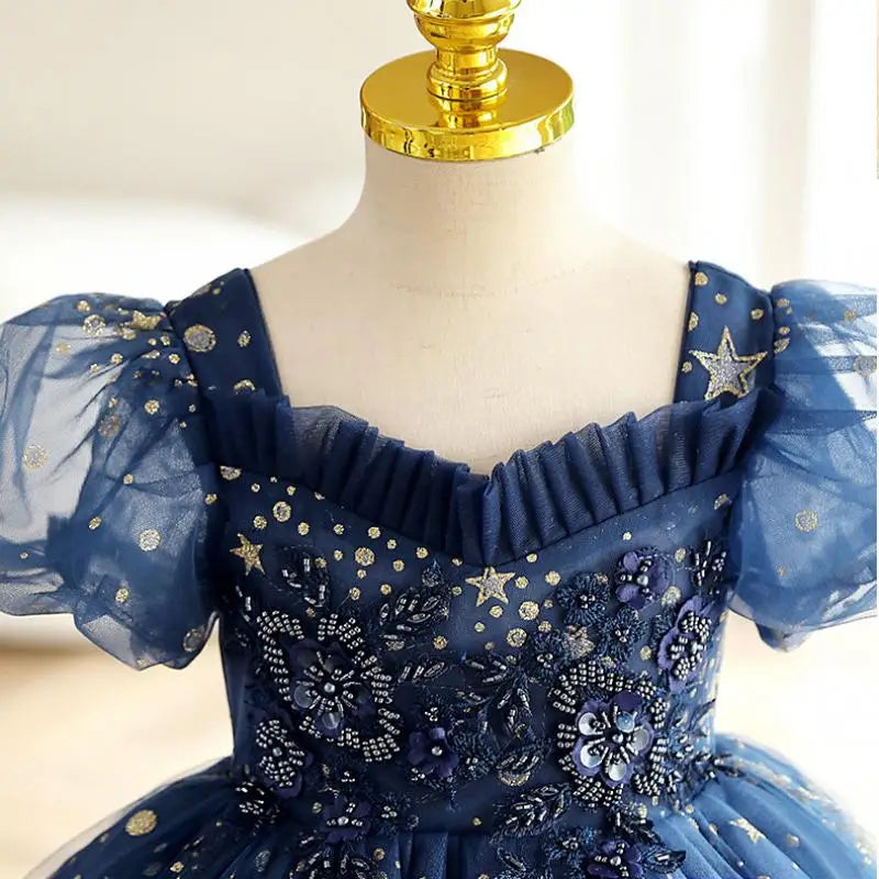 KMK - Star Sequins Blue Dress