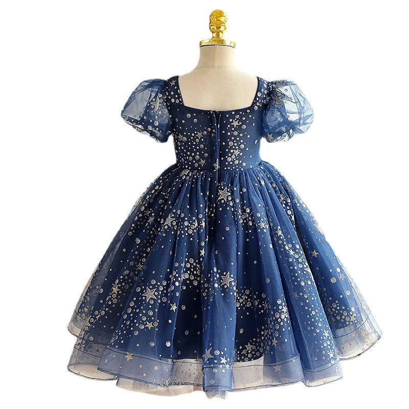 KMK - Star Sequins Blue Dress