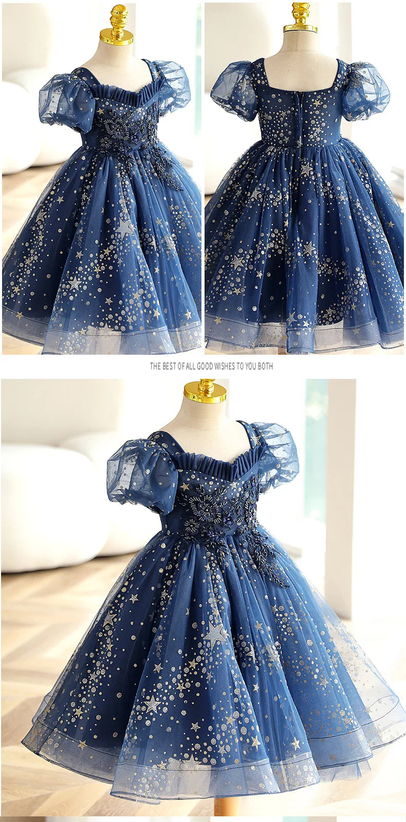 KMK - Star Sequins Blue Dress