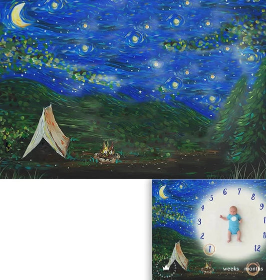 KMK - Starry Camping Backdrop