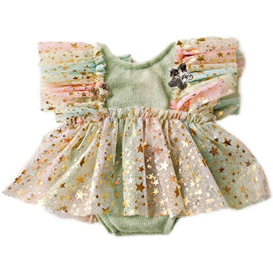 KMK - Starry Dress Princess Romper + Headband