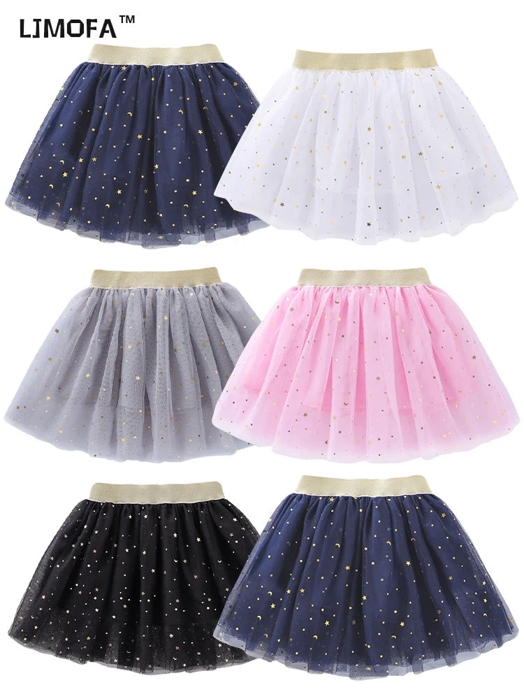 KMK - Stars Glitter Ballet Tulle Skirt