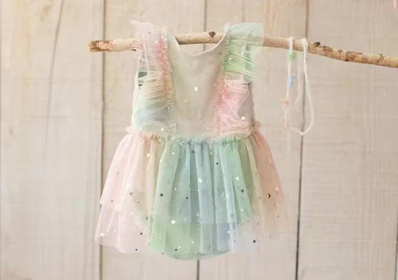 KMK - Stars Rainbow Outfit Dress 2pcs Set