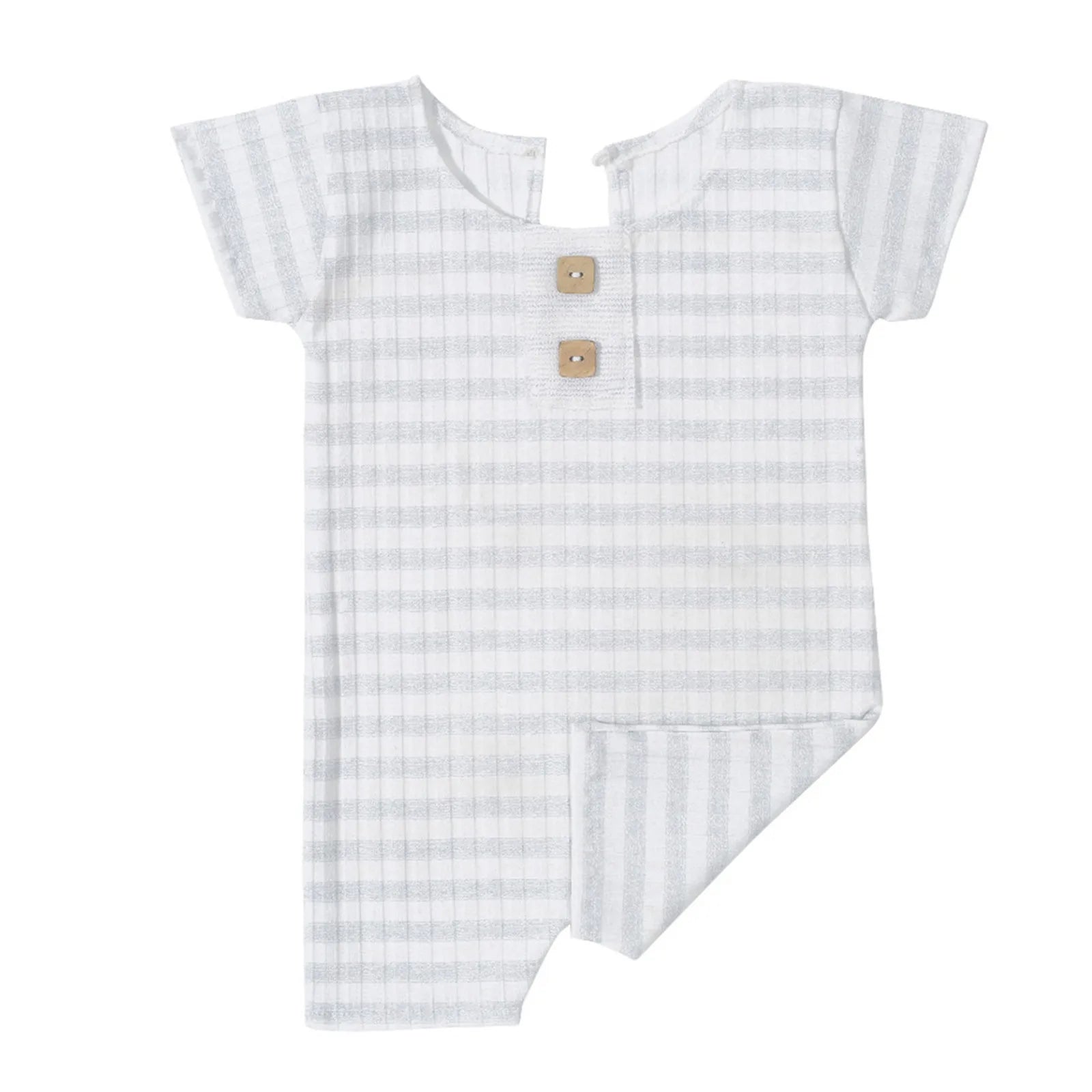 KMK - Striped Short Sleeve Romper