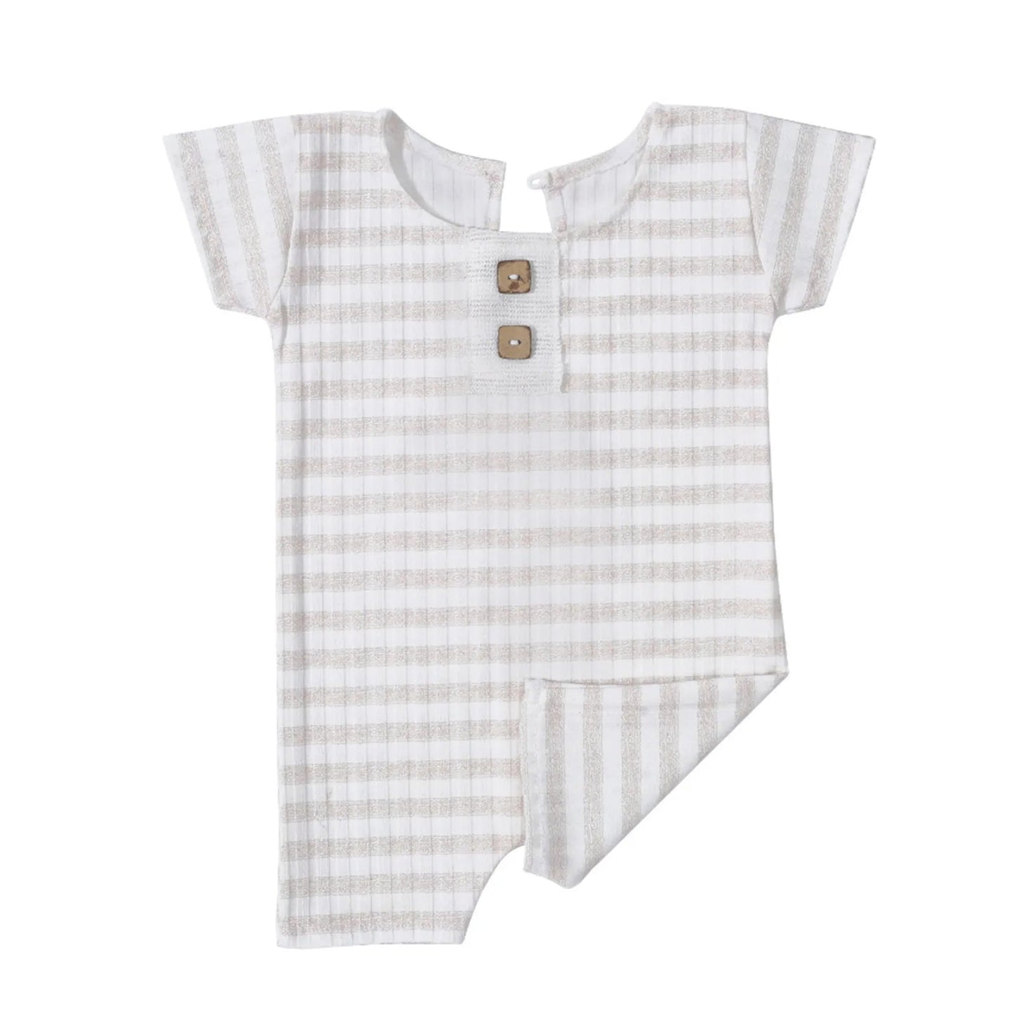 KMK - Striped Short Sleeve Romper