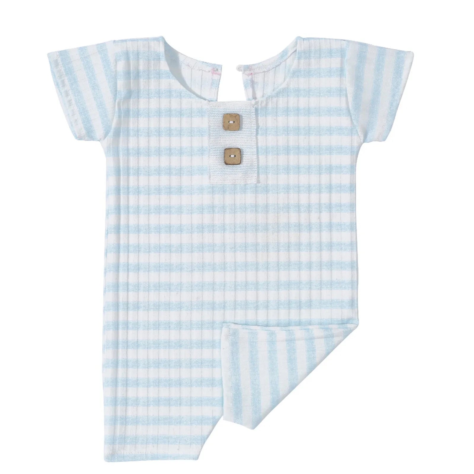 KMK - Striped Short Sleeve Romper