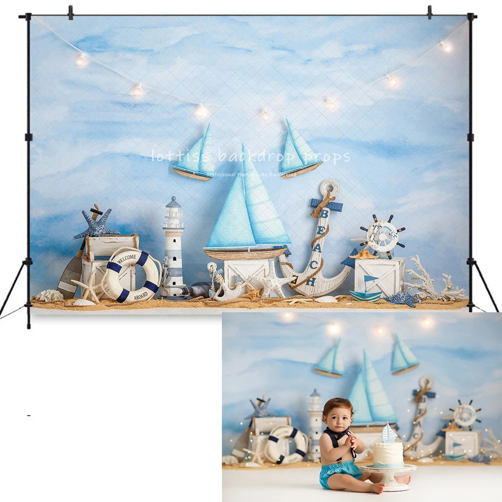 KMK - Summer Sail Boat Blues Backdrop