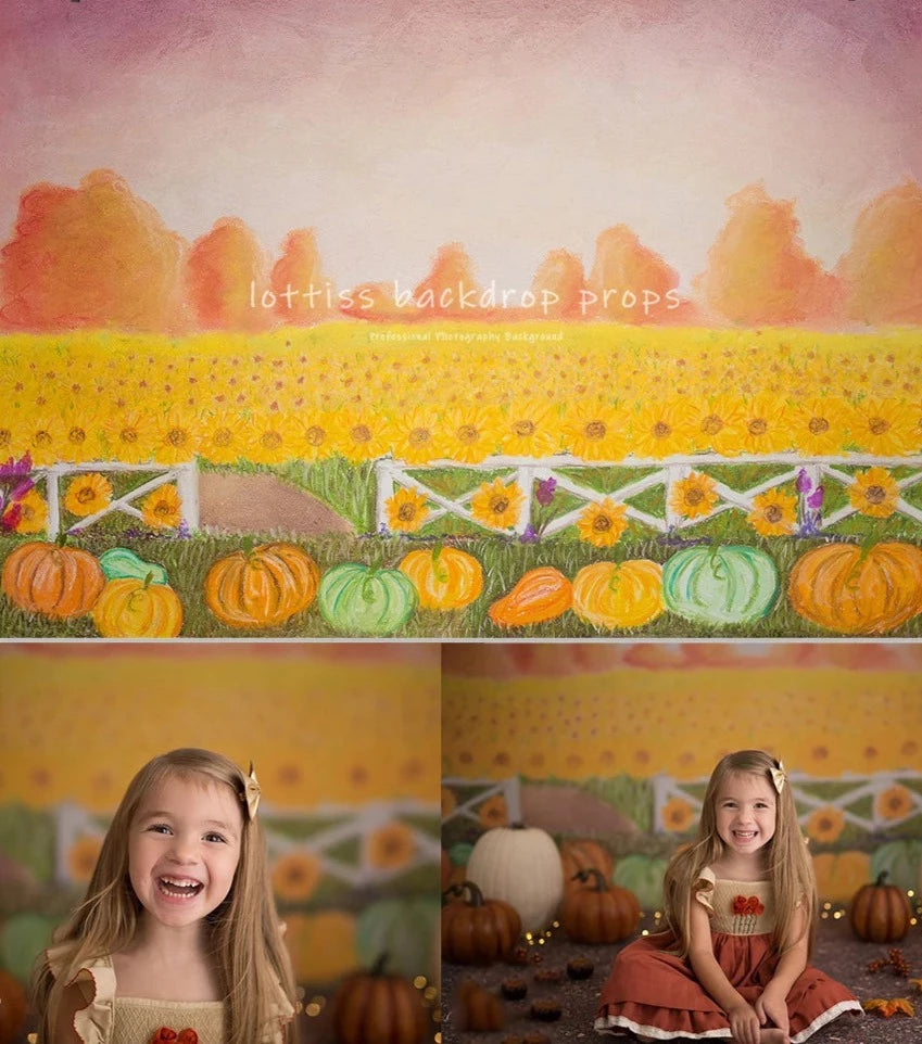 KMK - Sunflower Farm Glow Backdrop