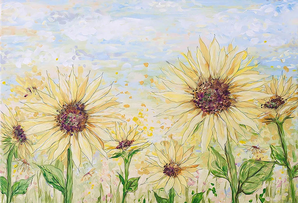 KMK - Sunflower Watercolour Backdrop