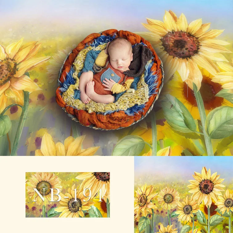 KMK - Sunflower watercolour backdrop