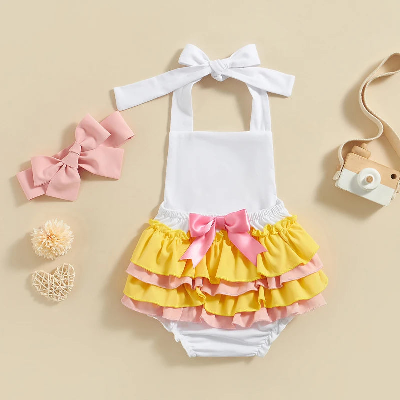 KMK - Sunny Birthday Romper + Headband