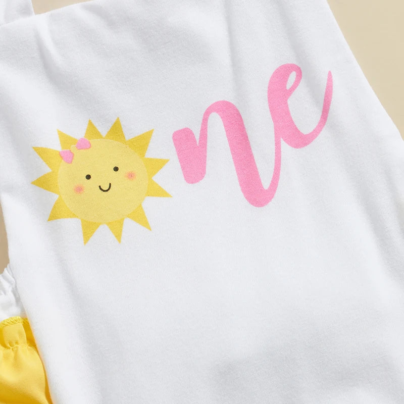 KMK - Sunny Birthday Romper + Headband