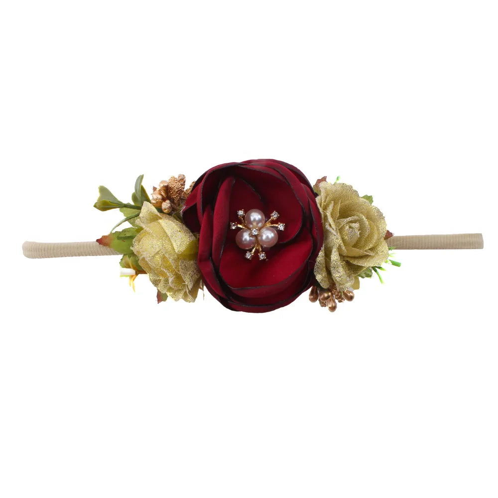 KMK - Toddler Elastic Floral Headband