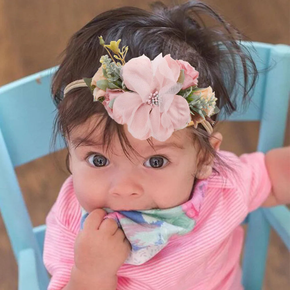 KMK - Toddler Elastic Floral Headband