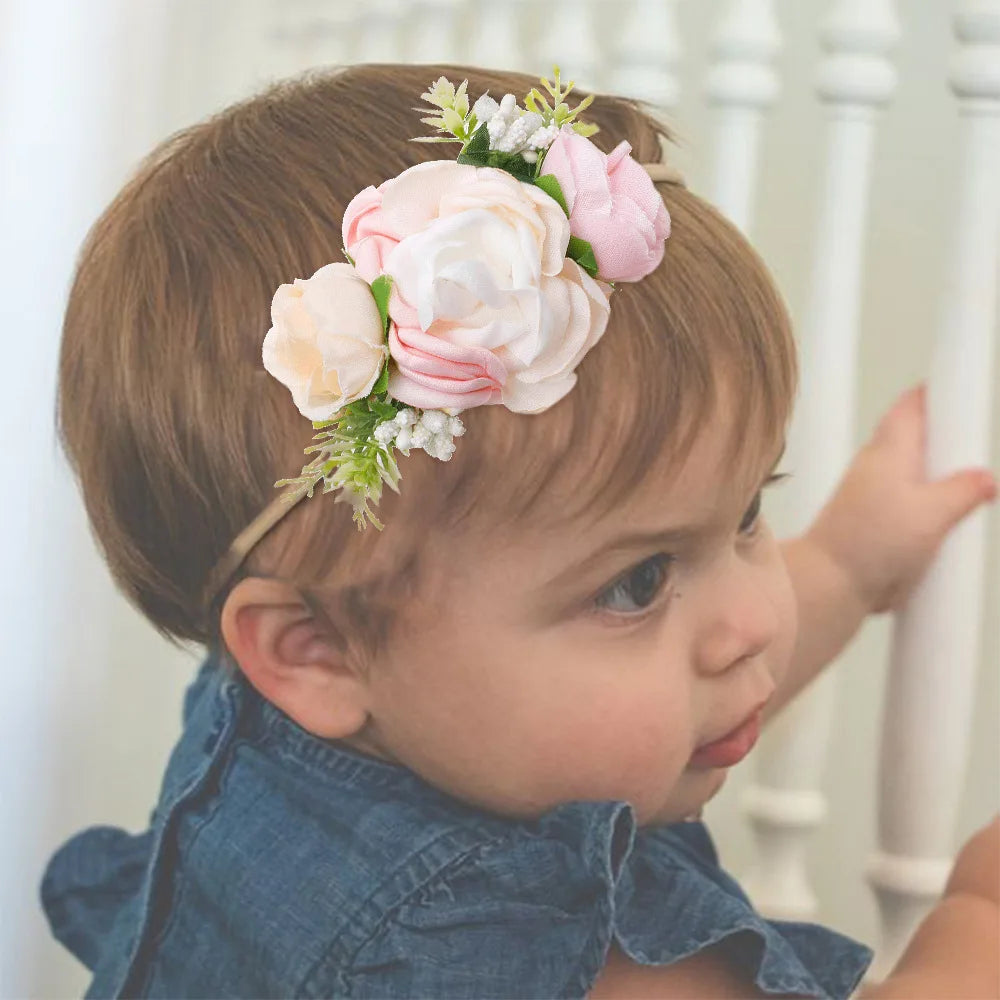 KMK - Toddler Elastic Floral Headband